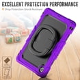 thumbnail image 4 of For Lenovo Tab TB-311XU/K10C TB-311FU Case 10.1 inch, 360 Rotating Shockproof Cover with Stand, Handle, Shoulder Strap, Purple, 4 of 7