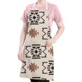 thumbnail image 5 of Boho Brown and Black Ethnic Pattern Apron-Garden Aprons for Women with Pockets-Cotton Linen Waterproof Kitchen Cooking Gardening Aprons Adjustable for Kitchen,Cooking,BBQ and Salon 33x27 Inch, 5 of 7
