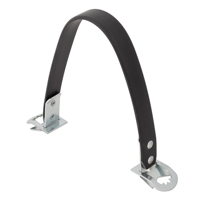 Fictory Soporte de batería - 1 Pieza Soporte de batería de Coche con Correa de elevación Lateral de Metal Negro Resistente