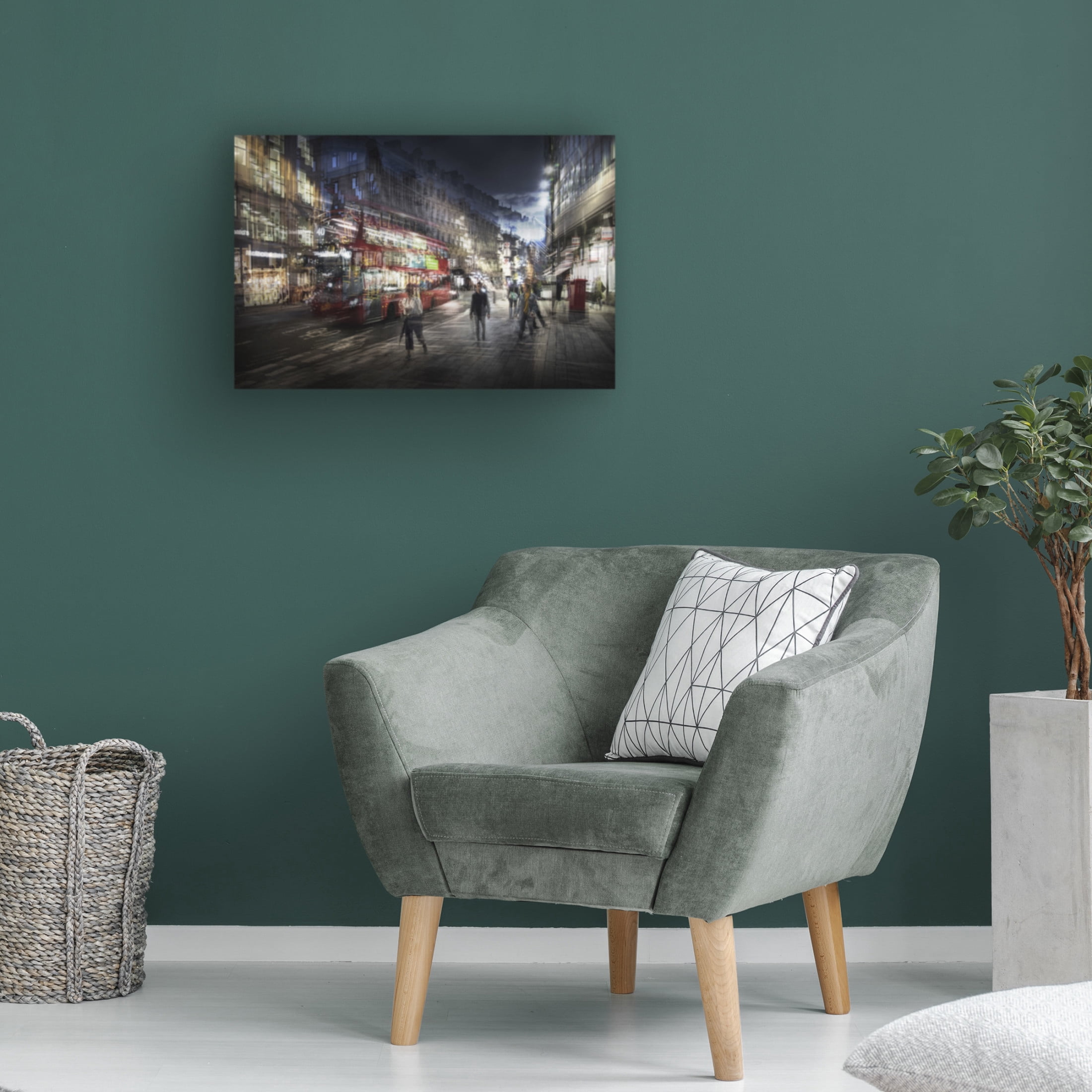 Canvas Wall Art - Nicodemo Quaglia 'On The Streets Of London' Wall Art for Living Room, Bedroom, or Office D?cor by Trademark Fine Art - 47 x 30 Inches