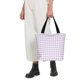 thumbnail image 5 of Disketp Purple Checkboard Bolsa de Hombro Casual para Mujer, Bolso Cruzado para Compras, Viajes y Uso Diario, 5 of 6