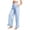 *1-Light Blue, variant on Women's Gingham Straight Leg Pants,Soft Stretch Trousers For Women,Ladies Breathable Loungewear with Pockets,Black,S-2XL