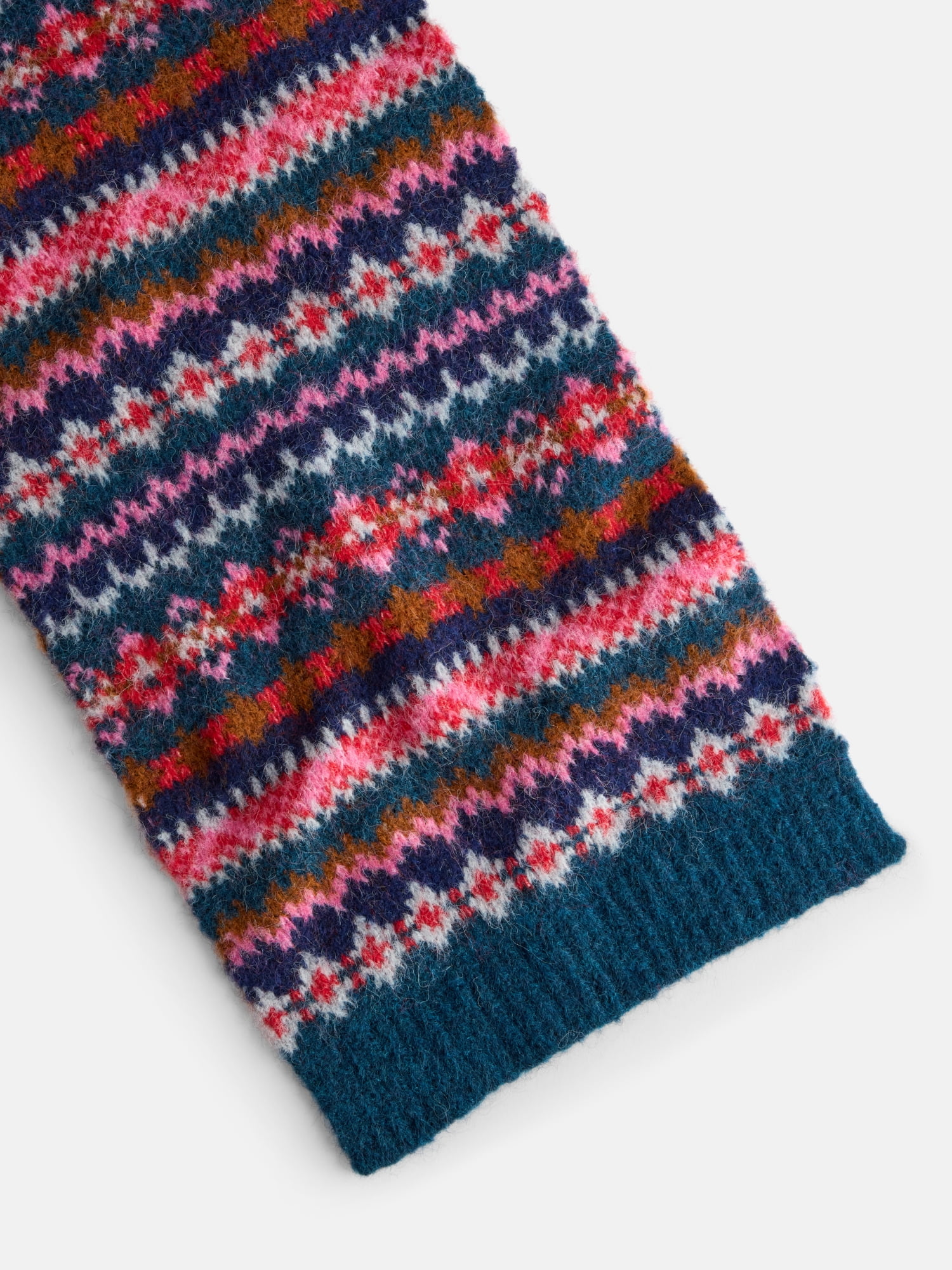 Free Assembly Women's Fair Isle Oblong Scarf, Dark Blue