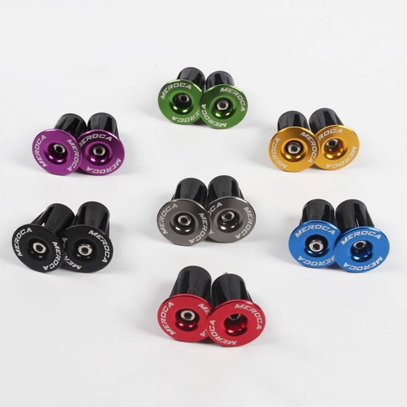 1Pair Bike Handlebar Cap Bicycle Accessories Aluminum Alloy Bike Handlebar End Lock-On Plugs Bar Plug Cap Covers Bicycle Parts Black