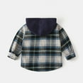 thumbnail image 2 of Emy Dola Boys Casual Flannel Plaid Hoodies Spring Button Down Shirts Long Sleeve Jacket Coats with Pocket, 2 of 10