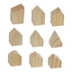thumbnail image 4 of Bloques de madera con forma de flecha pequeña, bloques de madera sin terminar, cubos de pintura en blanco, bricolaje para el hogar 9 piezas, 4 of 9