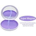 thumbnail image 4 of Retainer Case,Aligner Case with Mirror,Round Retainer Holder with Aligner Remover Tool, Chew & Brush,Rope Bag Sets (White Shell Purple Silicone), 4 of 6