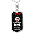 thumbnail image 5 of Spanish Mastiff Stainless Steel or 18k Gold Premium Swivel Dog Tag Keychain, 5 of 16