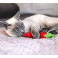 thumbnail image 4 of 4 productos para mascotas, juguetes interactivos para gatos, gato de peluche corto, hoja de menta pura, forma vegetal, juguetes para gatos de menta, 4 of 5
