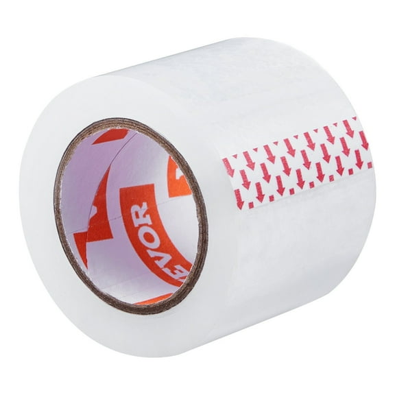 Heavy-Duty Clear Packing Tape, 6 Rolls x 25 Yards, 2.7 Mil, Includes Dispenser for Easy Use