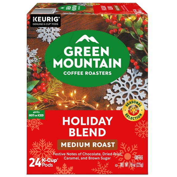 Green Mountain Coffee Roasters, Holiday Blend Medium Roast K-Cup Coffee Pods, 24 Count