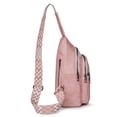 thumbnail image 3 of Fanny Packs para mujeres y hombres bolso de hombro de cuero PU para el trabajo diario compras viajes, 3 of 9