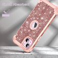 thumbnail image 4 of Lontect pour iPhone 14 Cas Paillettes Brillant Résistant aux Chocs Hybride Robuste à Fort Impact Housse de Protection, 4 of 5