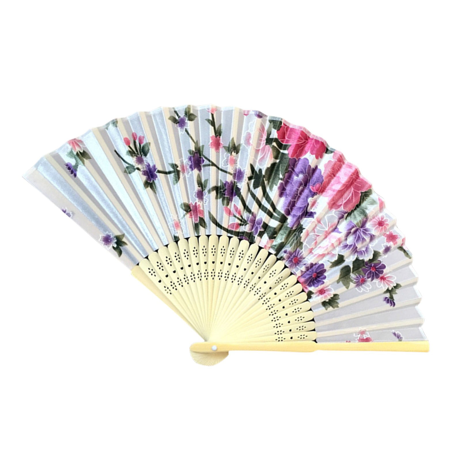 Vintage Chinese Japanese Hollow Folding Bamboo Wooden Carved Hand Fan Gif Best 