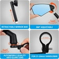 thumbnail image 3 of Rotatable Antiglare Bicycles Rearview Mirrors Ergonomic Bike Rearview Mirrors for Cycling Safety, 3 of 9