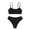 Black, variant on XinghaiYIDE Girls Two Piece Swimsuit,Sporty Thin Strap Bikini Bathing Suit,High Waist Solid Swimwear Set for Kids,Teens & Preteens,Sizes 8Y-14Y Black