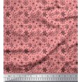 thumbnail image 1 of Soimoi Velvet Fabric Snowflake Artistic Print Fabric by the Yard 58 Inch Wide, 1 of 3