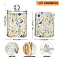 thumbnail image 5 of Yayeee 2 Pack Qtip Holder Bathroom Cotton Swab Canister with Lid Clear Dispenser Set, Blue Floral Rabbit, 5 of 6