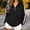 A06 Black, variant on Women's Half Zip Pullover Hoodies Striped Long Sleeve Sweatshirts Casual Athletic Quarter Zip Jumpers with Kangaroo Pockets for Workout Running Activewear