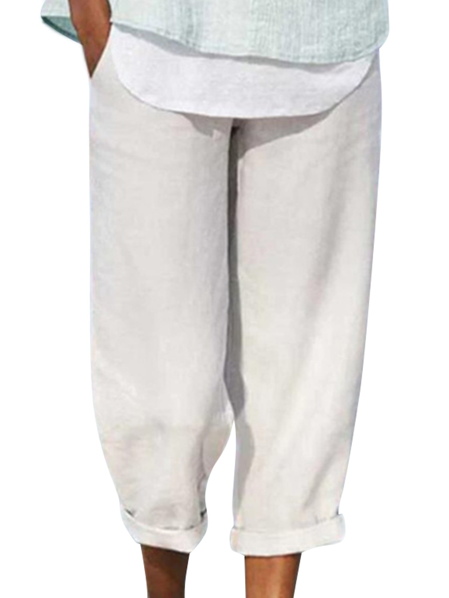 Mango Cropped Linen Trousers Pastel Grey at John Lewis  Partners