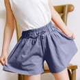 thumbnail image 6 of Girls Wide Leg Shorts Cute Pleated Flowy Shorts Kids Cotton Soft Summer Casual Short Kids Trendy Clothes 3-16 Years, 6 of 7