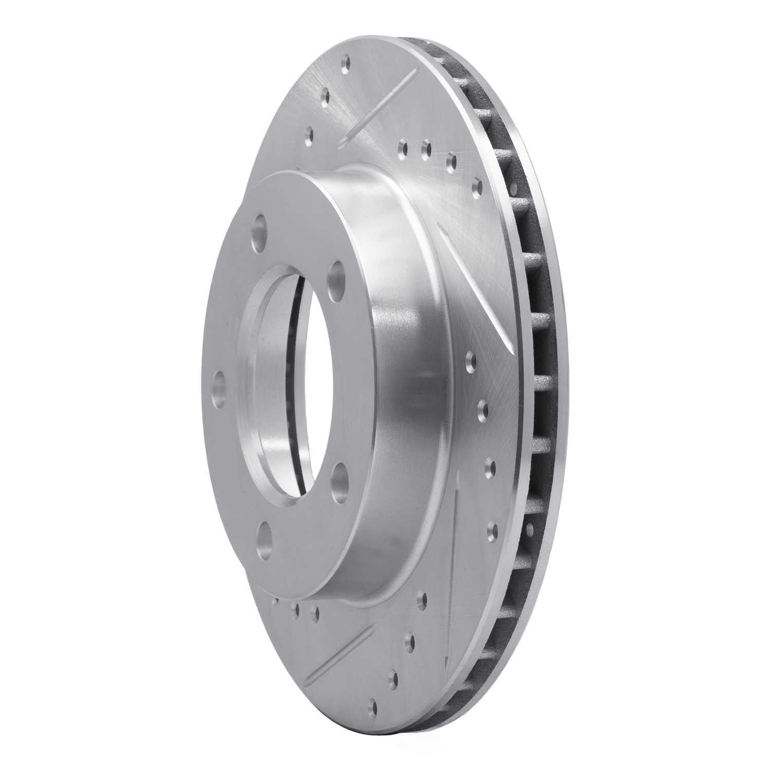Dynamic Friction Company 631-42017L DFC Brake Rotor - Drilled And Slotted - Silver