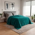 thumbnail image 2 of Cobertor Ligero King Size Elefantito Esmeralda Color Verde  Suave Textura 3D, 2 of 6