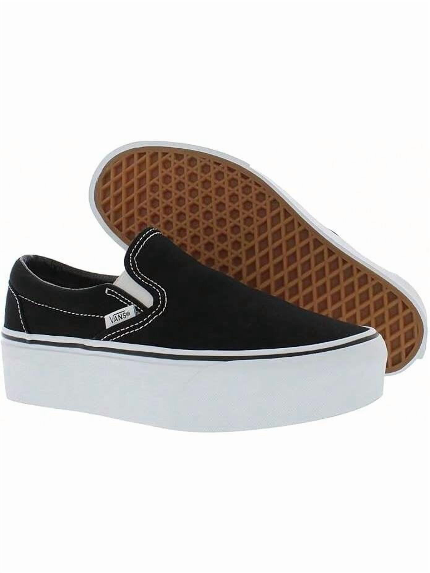 Vans Unisex Classic Slip on Canvas Shoes - Black /White - 10 