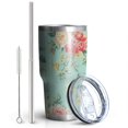 thumbnail image 2 of 30oz Pioneer Flower Tumblers Stainless Steel Tumbler with Lid and Straw,Vacuum Insulated Double Wall Travel Tumbler Cups Mug with Cleaning Brush for Coffee,Tea, 2 of 7