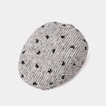 thumbnail image 4 of Gorra plana unisex con estampado clásico de rayas de algodón o mezclilla, 4 of 4