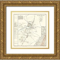 Colonna 12x12 Gold Ornate Wood Framed with Double Matting Museum Art Print Titled - New Market Virginia - Colonna 1864