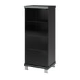 thumbnail image 6 of CorLiving Holland Black Engineered Wood Tall Narrow Media Storage Cabinet with Glass Doors - DVD Storage Shelves, CD Rack, Display Cabinet, 6 of 6