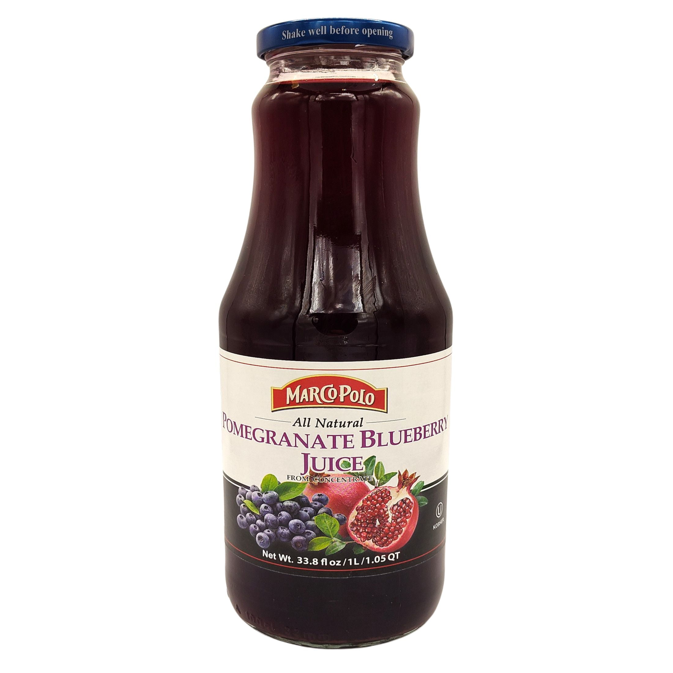 (3 pack) Marco Polo Pomegranate Blueberry Juice, 33.8 fl oz