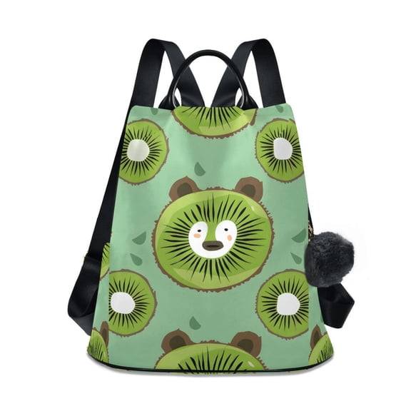 Bear Kiwi Slices Travel Laptops Backpack for Women Anti-theft Casual Work Bag Daypack Lightweight Laptop Bag