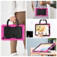 thumbnail image 6 of Case for Samsung Galaxy Tab S6 Lite 10.4 inch 2024/2022/2020, 360 Rotating Stand Handle Pencil Holder Shoulder Strap Heavy Duty Shockproof Cover, Rose, 6 of 7