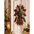 thumbnail image 3 of Festive Quilted Christmas Door Hanging DIY Sewing Kit, Christmas Quilted Bow DIY Kit with Fabric, Batting, Thread, Templates & Instructions, Patchwork Hanging Decor Kit for Door Wall Display, 3 of 4