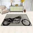 thumbnail image 2 of XMXT Non-Slip Area Rug, Black Motorcycle Print Polyester Rugs for Living Room, 72 x 48 inches, 2 of 9