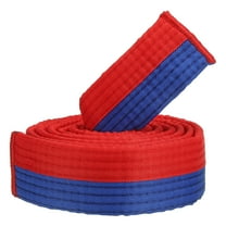 Uxcell Taekwondo Colored Ranking Belt, 1.6"x6.6Ft Polyester Martial Arts Judo Karate Belt, Blue-red