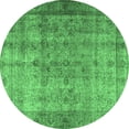 thumbnail image 1 of Ahgly Company Indoor Round Persian Emerald Green Traditional Area Rugs, 4' Round, 1 of 4