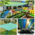 thumbnail image 2 of Striped Shade Sail 2x3m (6.6x10ft), Colorful Rectangular Sun Shade Cloth with Grommets, Decorative UV Resistant Net for Patio, Garden, and Play Area, 2 of 9