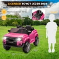 thumbnail image 3 of UBesGoo 12V Ride On Car Toys, Licensed Toyota Kids Powered Electric Car with Remote Control for Girls Boys, Pink, 3 of 9