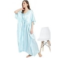 thumbnail image 3 of Gypsie Blu Satin Silk Kaftan for Women Sleepwear Maxi Dress Adjustable Nightgown Plus Size Kimono Sleeve Ladies Caftan Online, 3 of 7