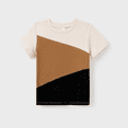 thumbnail image 2 of PatPat Family Matching Colorblock Cotton Tee or Flora Print Strap Body-con Dress or Mesh Splicing Dress, 2 of 5