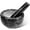 CY0250, variant on Marble Mortar and Pestle Set Large Solid Stone Grinder Spice Herb Grinder Pill Crusher (Black, Diameter 5.5")