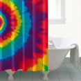 thumbnail image 4 of Colorful Rainbow Tie Dye Spiral Pattern Shower Curtain 84"x72" ,Bathroom Decorative Shower Curtains Set with 12 Hooks,Modern Waterproof Washable Shower Curtain, 4 of 6