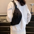 thumbnail image 2 of Riñoneras adecuadas para mujeres y hombres, bolsos tipo mensajero para correr, riñoneras de moda deportiva, negras, 2 of 5
