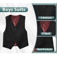 thumbnail image 4 of Lycody Boys Suits 3 Piece Slim Fit Suit Set Dresswear Ring Bearer Outfit for Boy, 4 of 6