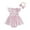 Pink, variant on Zanarzt Ruffle Sleeve Romper Girl Baby Girls Outfit Romper Jumpsuits Sleeveless One Piece Clothes Bodysuit with Headband Pink,3-6 Months