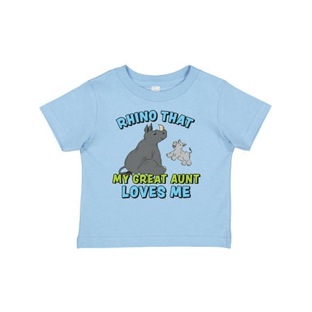 

Inktastic Rhino That My Great Aunt Loves Me with Cute Rhinos Gift Baby Boy or Baby Girl T-Shirt