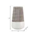 thumbnail image 4 of Sagebrook Home Stoneware Ceramic Vase - Textured Design for Home, Office, Living Room, Bedroom Decor -  Ivory & Tan, 10", 4 of 11